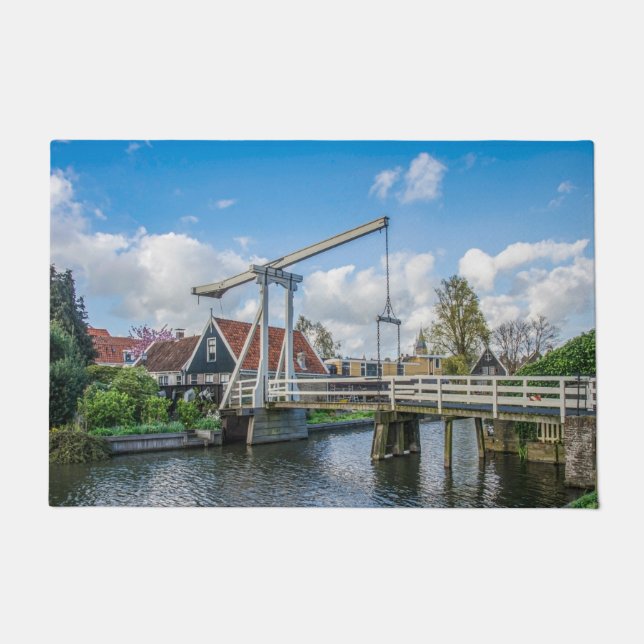 Holländische Holzbrücke Fußmatte (Vorderseite)
