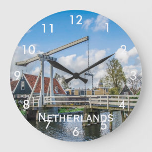 Holländische Hubholzbrücke Große Wanduhr