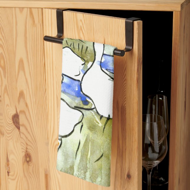 Holländische Jugendherbergen und Gänse Geschirrtuch (Drittel gefaltet)