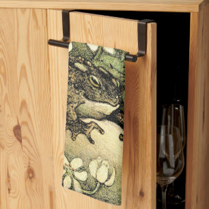 Holländische Jugendstil-Toad und Dogwood Geschirrtuch