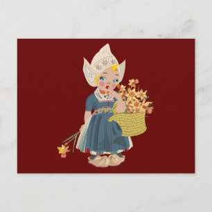HOLLÄNDISCHE MÄDCHEN-KUNST-Postkarten Postkarte