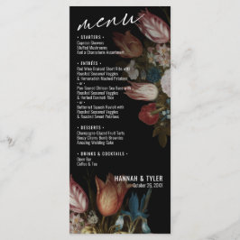 Holländische Meister Tulips und gemischte Blumenbo Menükarte