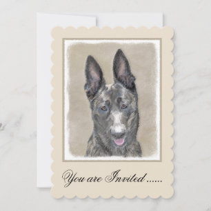 Holländische Schäfermalerei - Niedliche Original H Einladung