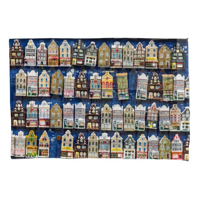 Holländische Souvenirs, Amsterdamer Straßenszene. Kissenbezug (Vorderseite)