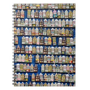 Holländische Souvenirs, Amsterdamer Straßenszene. Notizblock