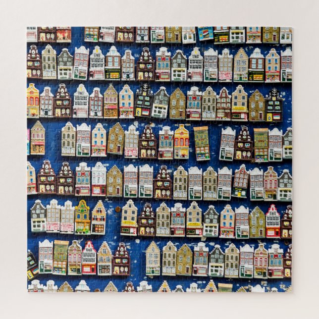 Holländische Souvenirs, Amsterdamer Straßenszene. Puzzle (Vertikal)