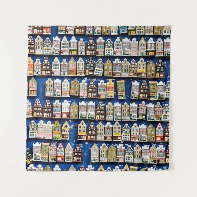 Holländische Souvenirs, Amsterdamer Straßenszene. Wandteppich (Vorderseite)