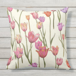 Holländische Tulips Outdoor Throw Kissen Für Draußen