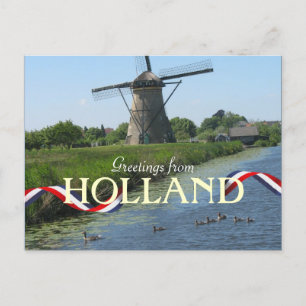 Holländische Windmill Enten Postcard Postkarte