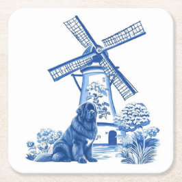 Holländische Windmühle Newfoundland Rechteckiger Pappuntersetzer