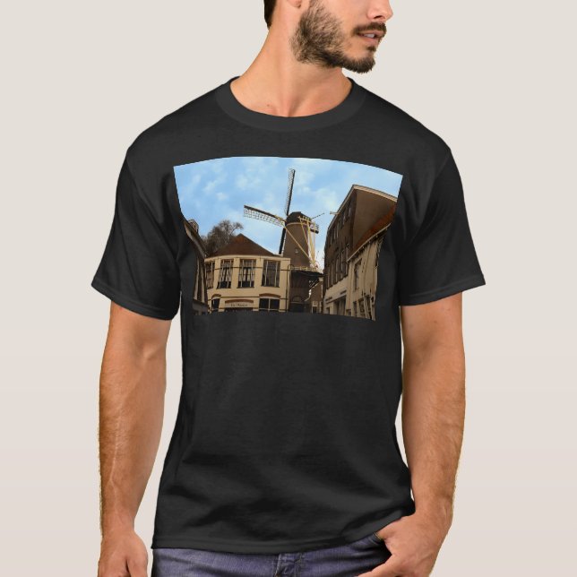 Holländische Windmühle. T-Shirt (Vorderseite)
