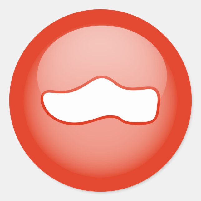 Holländischer Holzschuh Runder Aufkleber (Vorderseite)