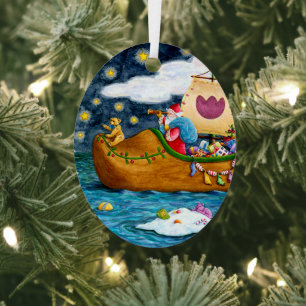 HOLLÄNDISCHER SCHUH WEIHNACHTSMANN SCHIFF, EISBERG ORNAMENT AUS METALL