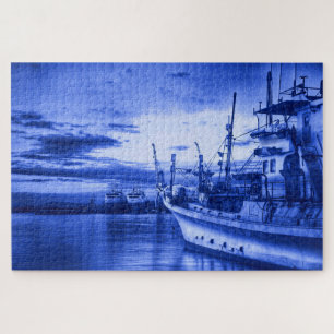 Holländischer Stil Delft Blaues Fischerboot Puzzle
