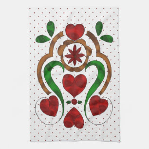 Holländisches Herz Geschirrtuch