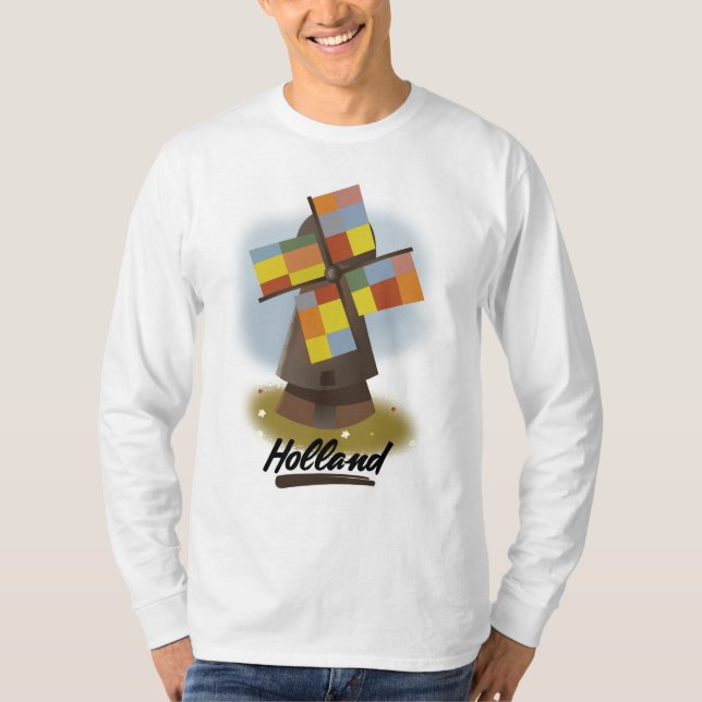 Holländisches Reiseplakat T-Shirt (Vorderseite)
