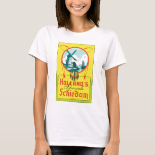 Hollands Schiedam Vintager Aufkleber T-Shirt