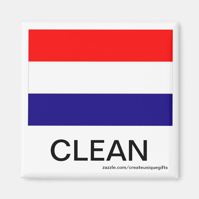 Hollang Flag Sauberes Geschirrspüler Magnet (Vorne)