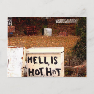 Hölle heiß postkarte