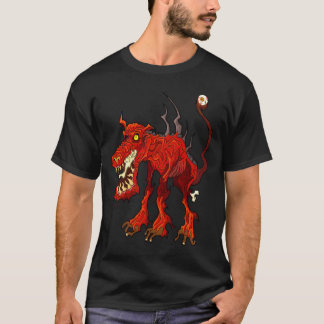 Höllen-Jagdhundschwarzes T-Shirt