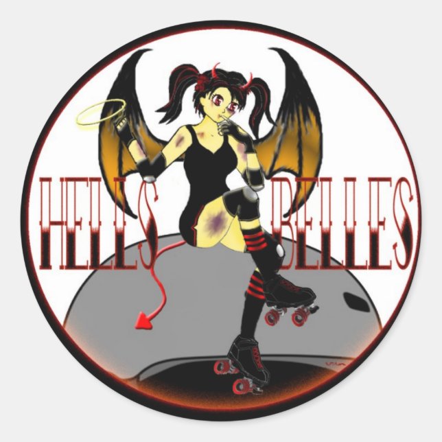 Höllen-Schönheits-Logo-Aufkleber Runder Aufkleber (Vorderseite)