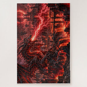Höllendrache – Roter Blitzsturm Puzzle