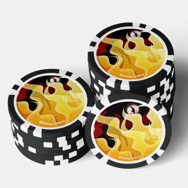 Höllenfeuer The Devil's Eye Poker Chip (Stapel)