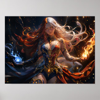 Höllenflame und Frostmädchen Poster
