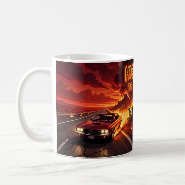 Höllenstraße-Inferno-Tasse Kaffeetasse (Links)