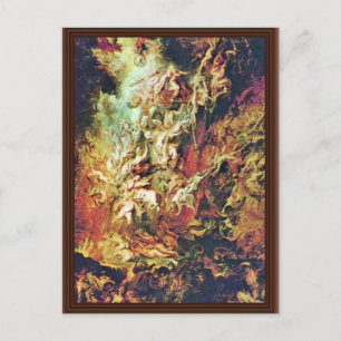 Höllensturz der Verdammten von Rubens Peter Paul Postkarte