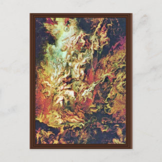 Höllensturz der Verdammten von Rubens Peter Paul Postkarte