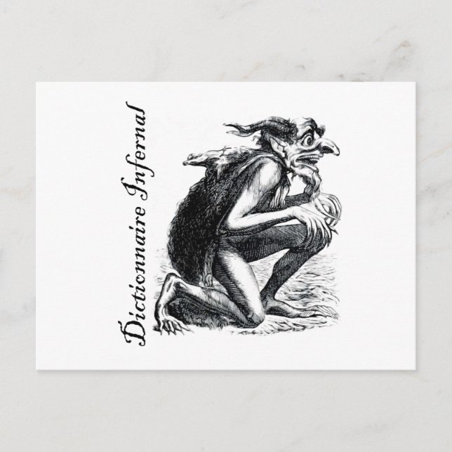 Höllenwörterbuch - imp wirkt ein bisschen nervös postkarte (Vorderseite)