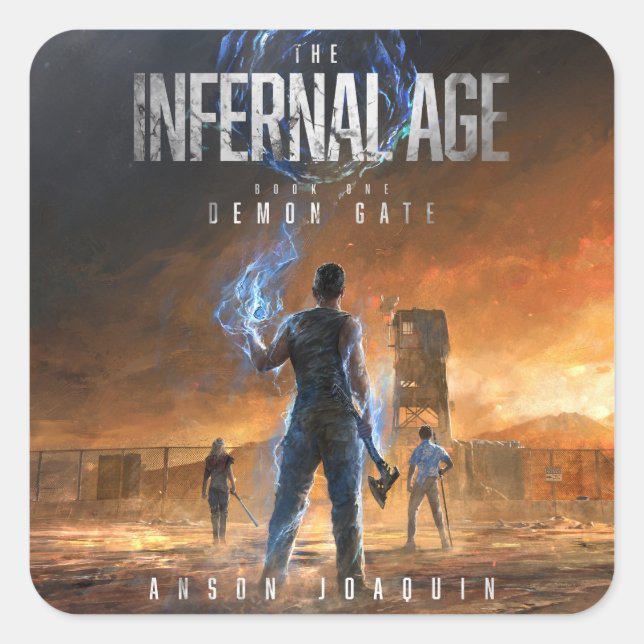 Höllenzeit: Dämonentor-Sticker Quadratischer Aufkleber (Vorderseite)