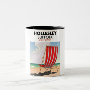 Hollesley Suffolk Reiseposter Zweifarbige Tasse