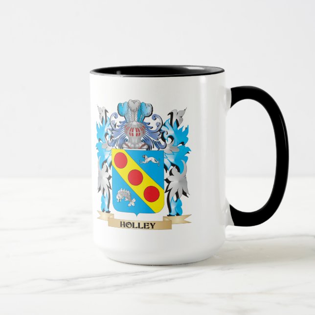 Holley Wappen - Familienwappen Tasse (Rechts)