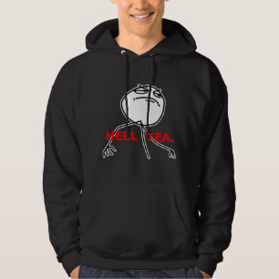Hölleyea-Raserei-Gesicht Meme Hoodie