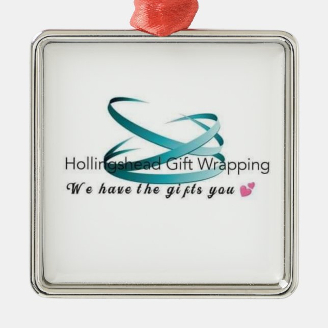 Hollingshead Geschenk Wrapping Ornament Aus Metall (Vorne)