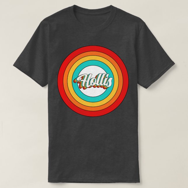 Hollis Name Shirt Vintag Hollis Circle (Design vorne)