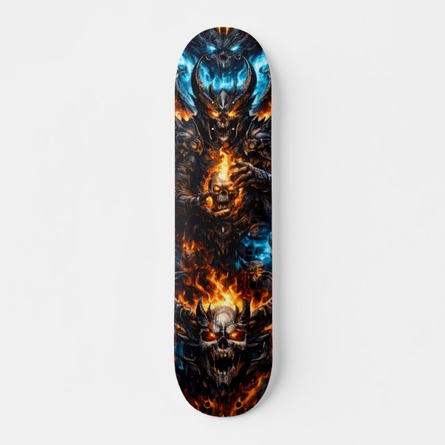 Höllisches Totenkopf-Senseboard-Deck Skateboard (Vorne)