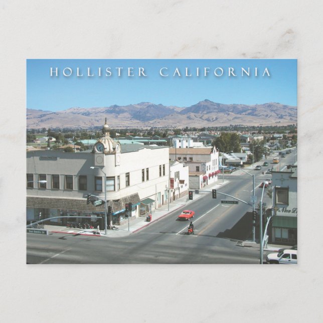Hollister California Postcard Postkarte (Vorderseite)