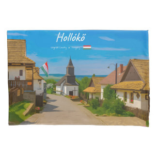 Hollókő, Ungarn - Historische Dorfstraße Kissenbezug