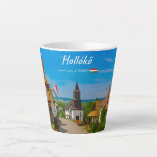 Hollókő, Ungarn - Historische Dorfstraße Klein Milchtasse
