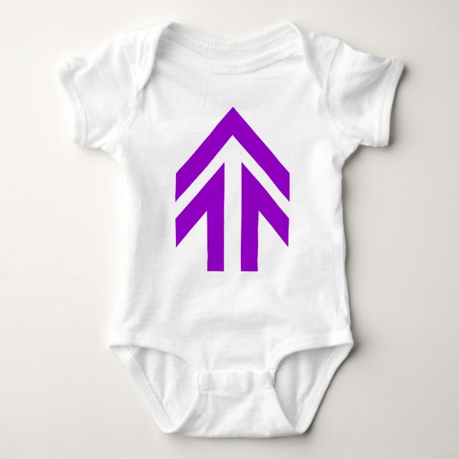 Hollow Arrow Baby Strampler (Vorderseite)