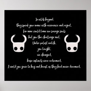 Hollow Knight Gedicht Poster