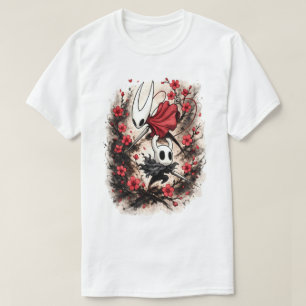 Hollow Knight Hornet Kirschblüten Gaming-Kunst T-Shirt