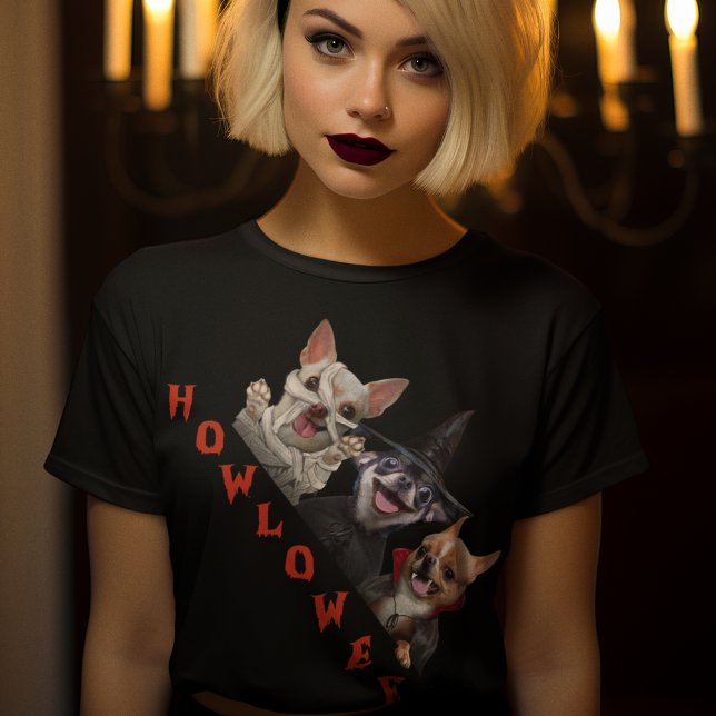 Holloween Chihuhua Kostüm Vampire Mummy Hexe T-Shirt (Von Creator hochgeladen)