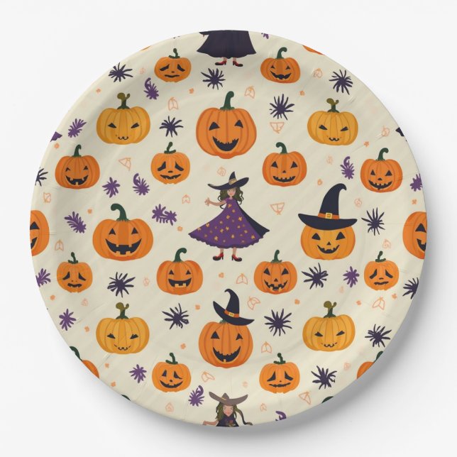 Holloween-Rundpapierplatte Pappteller (Vorderseite)