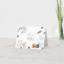 Holloween Spooktacular Party Watercolor Baby Shoot Dankeskarte