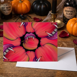 Holloween Vampire Queen Bobbing für Äpfel Postkarte