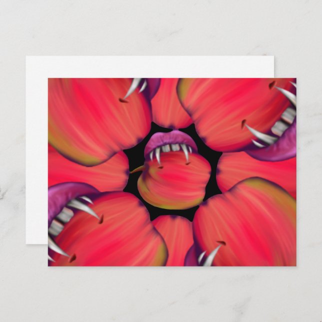 Holloween Vampire Queen Bobbing für Äpfel Postkarte (Vorne/Hinten)